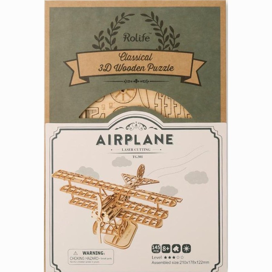 Wooden Toys Robotime | Wooden Airplane Model