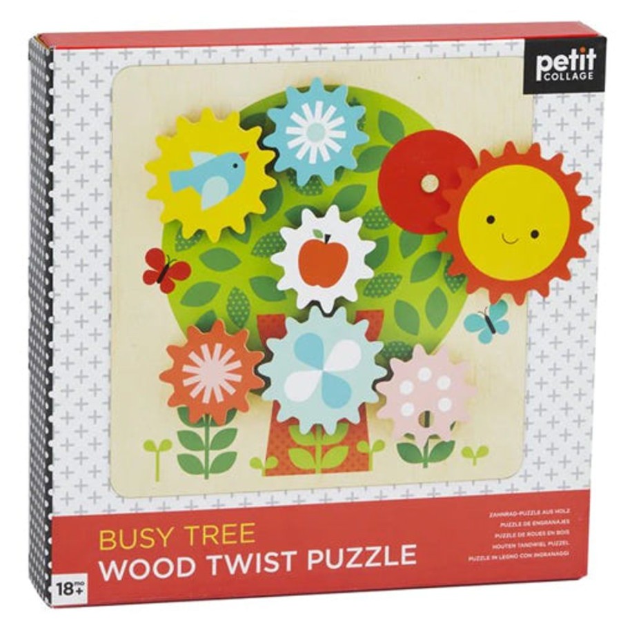 Wooden Toys Petit Collage | Busy Tree Twist Jigsaw