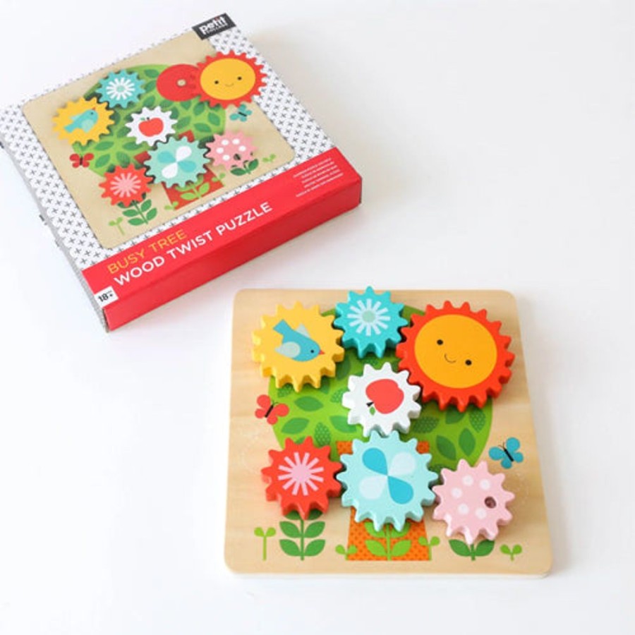 Wooden Toys Petit Collage | Busy Tree Twist Jigsaw