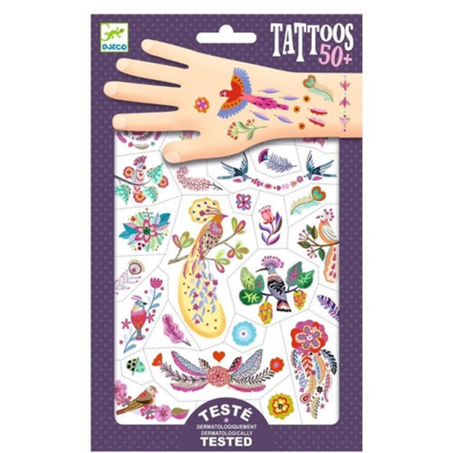 Toys & Games Djeco | Bright Birds Temporary Tattoos