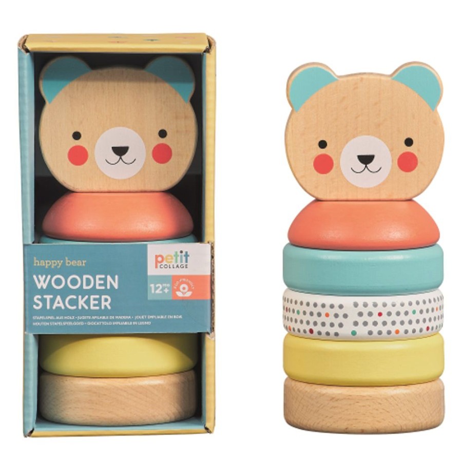 Wooden Toys Petit Collage | Baby Bear Wooden Stacker