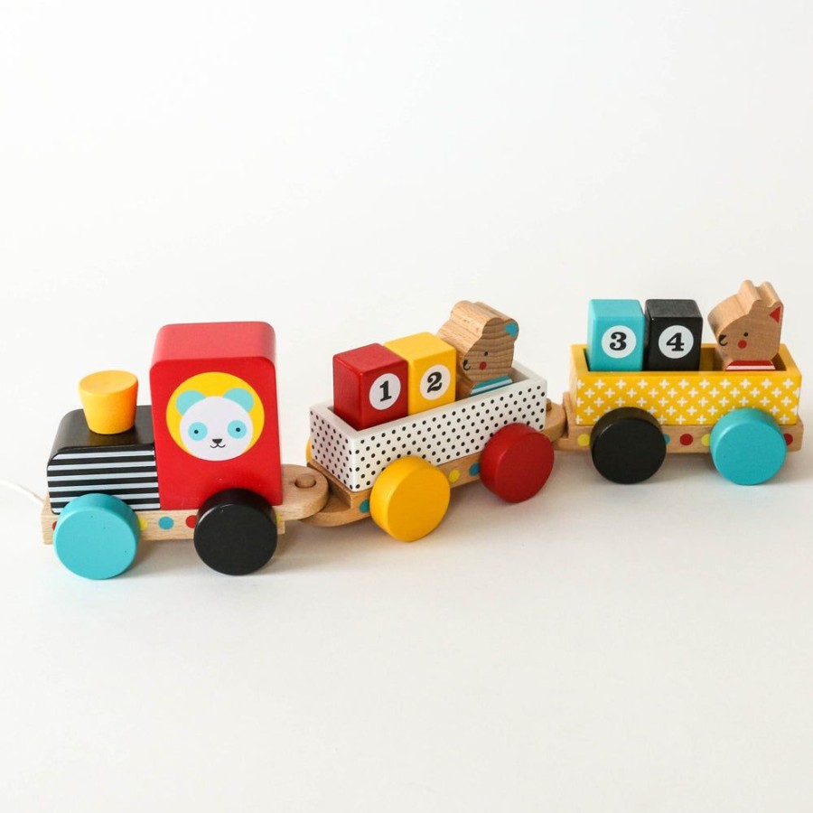 Wooden Toys Petit Collage | Wooden Animal Train