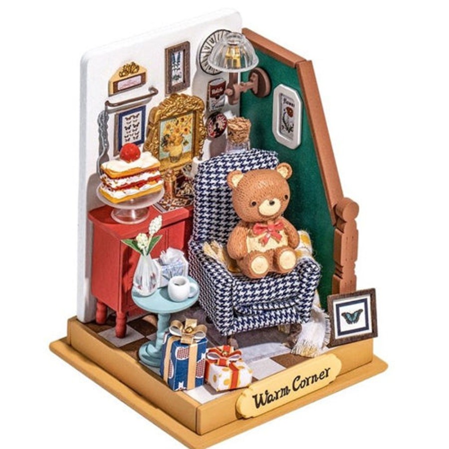 Wooden Toys Robotime | Holiday Living Room Miniature House