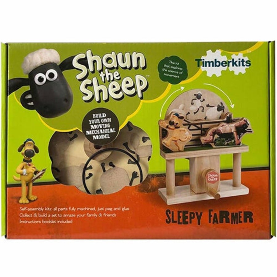 Educational Toys Timberkits | Sleepy Farmer Wooden Automata