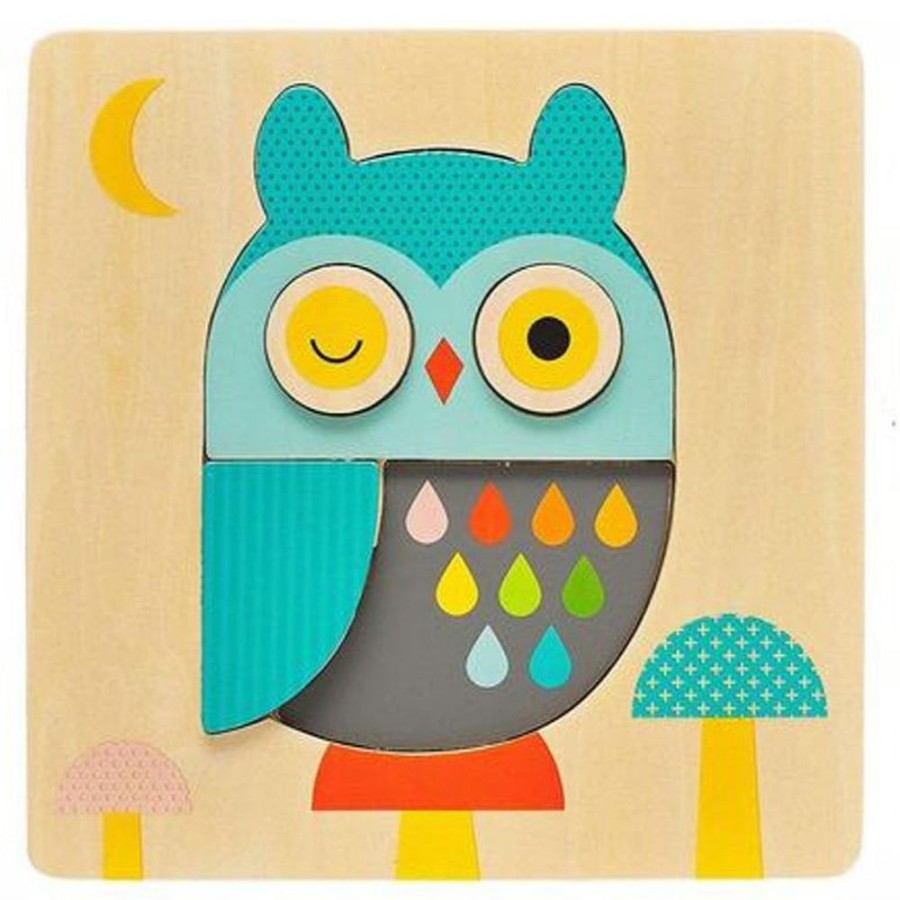 Wooden Toys Petit Collage | Wooden Owl Jigsaw