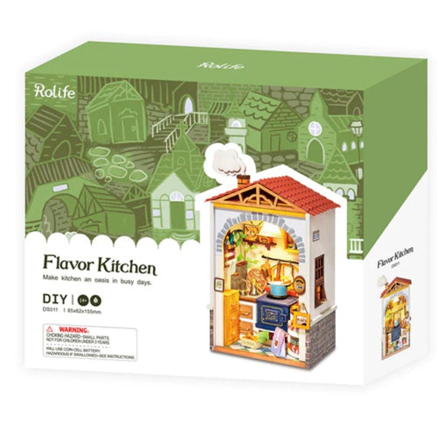 Wooden Toys Robotime | Flavour Kitchen Miniature House